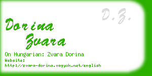 dorina zvara business card